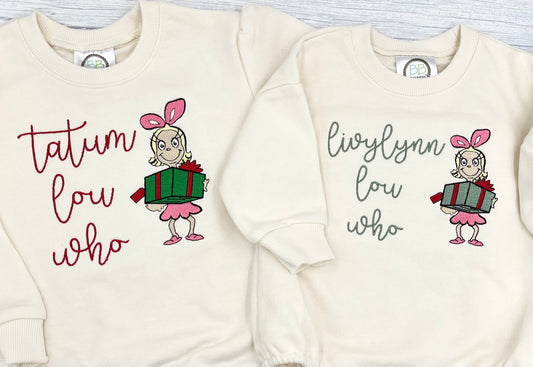 Girl’s “Lou Who” Sweatshirt