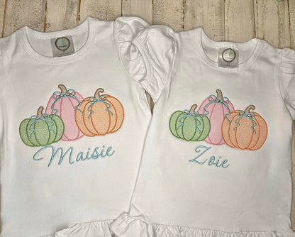 Pumpkin Trio With/Without Bows Shirt