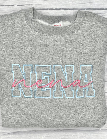 Stacked Double Font Sweatshirt/T-shirt
