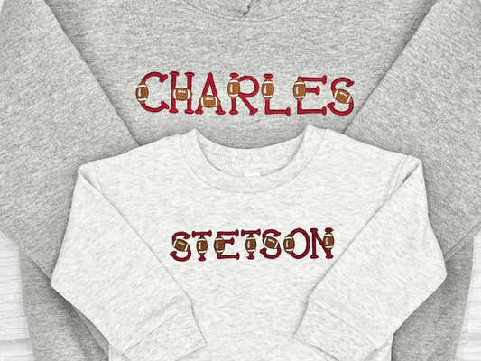Football Monogram Sweatshirt