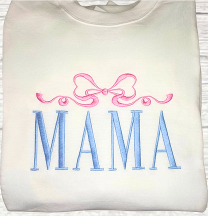Mama Sweatshirt With Bow
